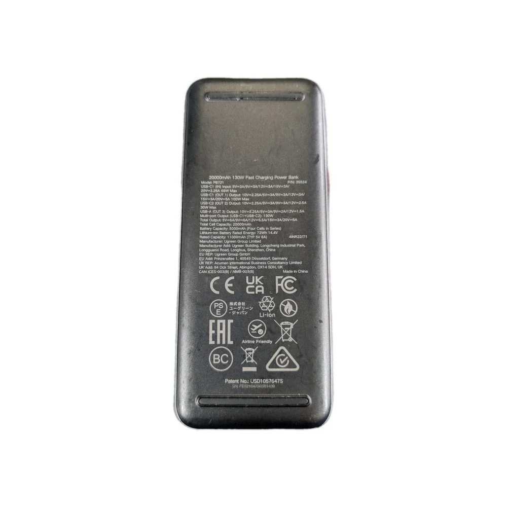 P6U‎ UGREEN - Nexode 130W 20000mAh Fast Charge Power Bank with Smart TFT Display